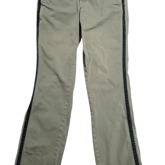 Chino By Anthropologie Women's Relaxed Chino Trouser Pant Size 28 Green Raceing - Picture 3 of 16